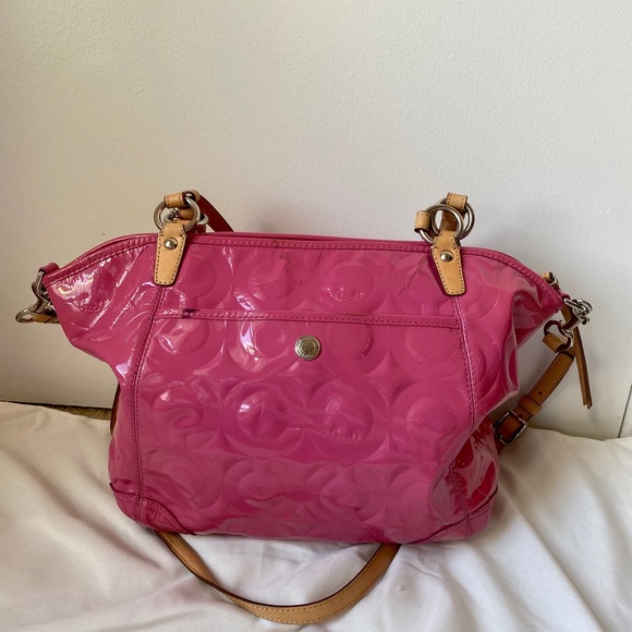 Coach Leah Pink Patent Leather Tote - Picture 2 of 10